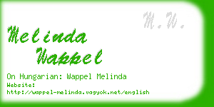 melinda wappel business card